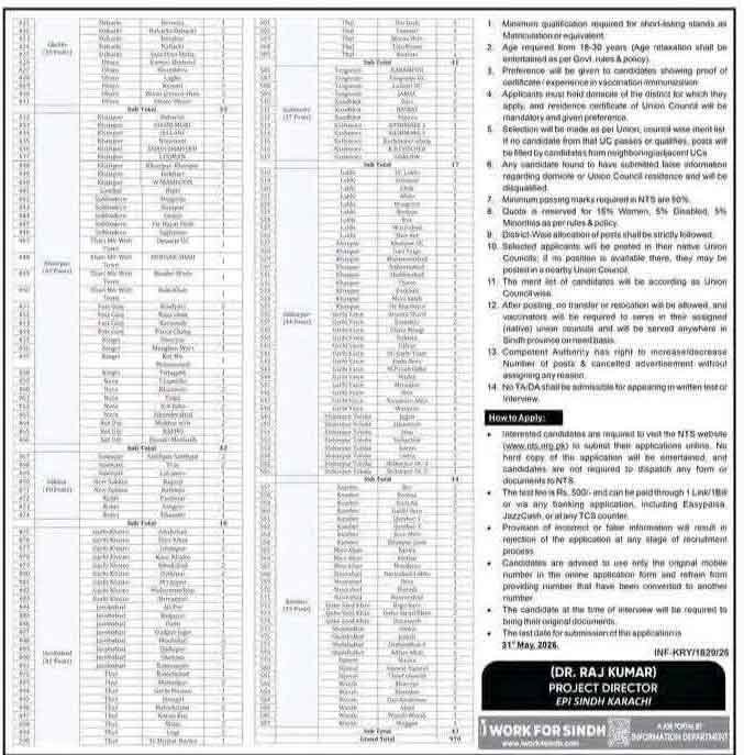 EPI-Sindh-Vaccinator-Jobs-2026