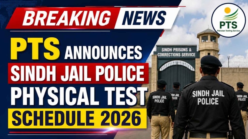 PTS Announces Sindh Jail Police Physical Test Schedule 2026
