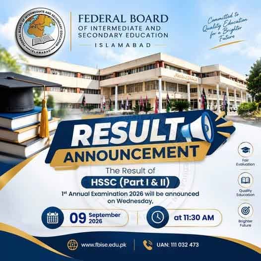 FBISE HSSC Position Holders 2026 Announced Class 11 & 12 Toppers List