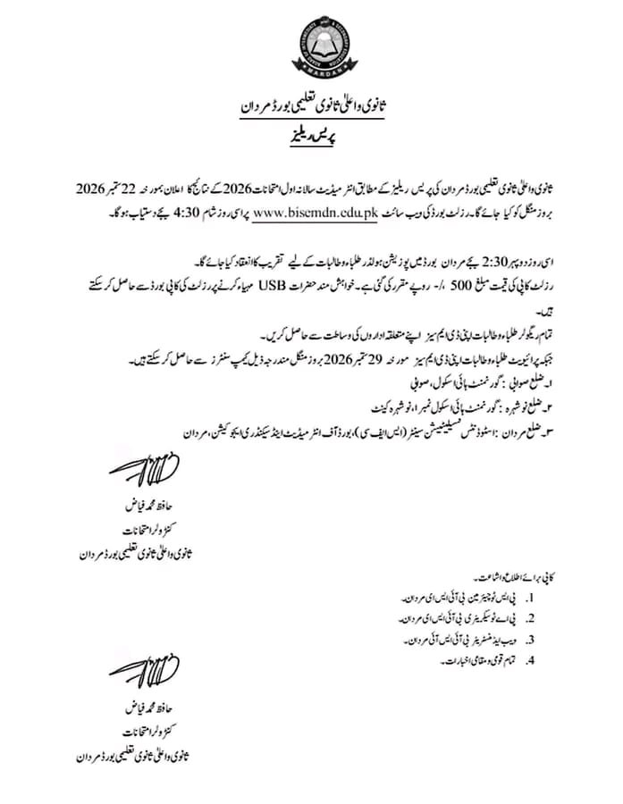 BISE Mardan Board result