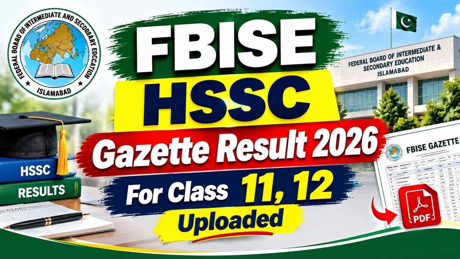 FBISE HSSC Gazette Result 2026