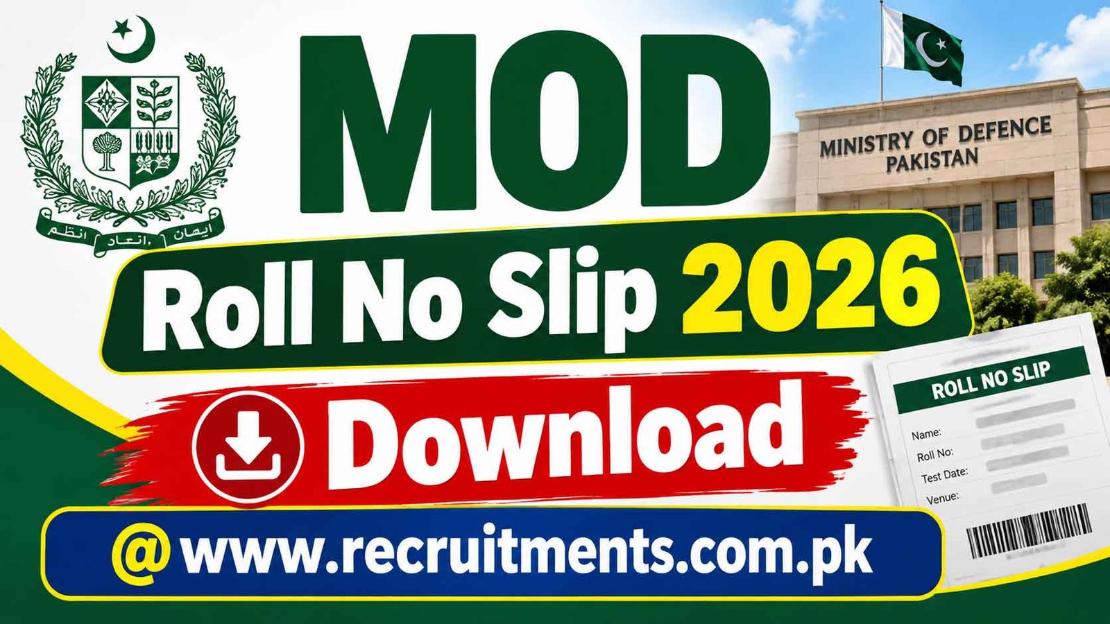 MOD Roll No Slip 2026