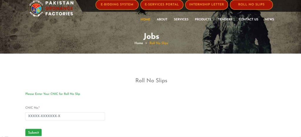 POF Roll Number Slip 2026