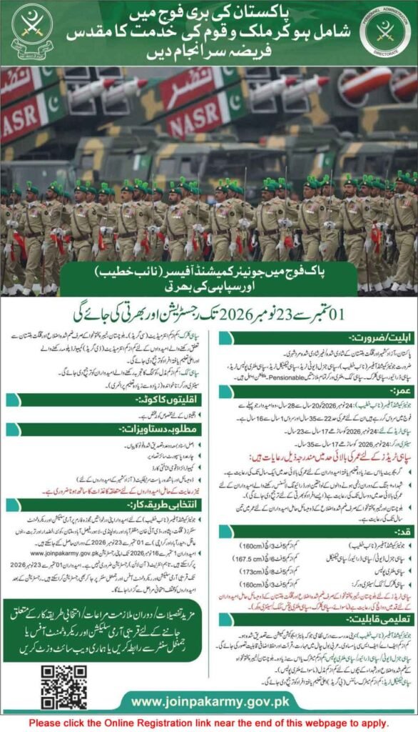 joinpakarmy.gov.pk Jobs 2026 Online Apply