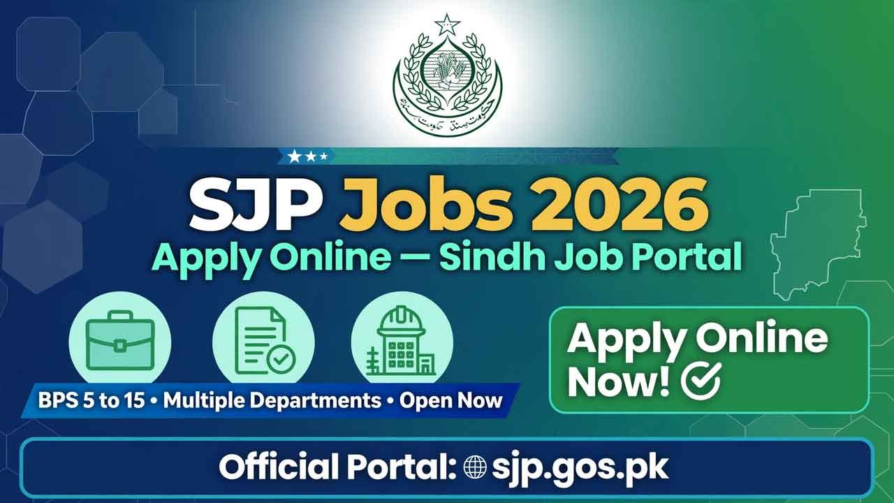 SJP Jobs 2026 Apply Online Sindh Job Portal
