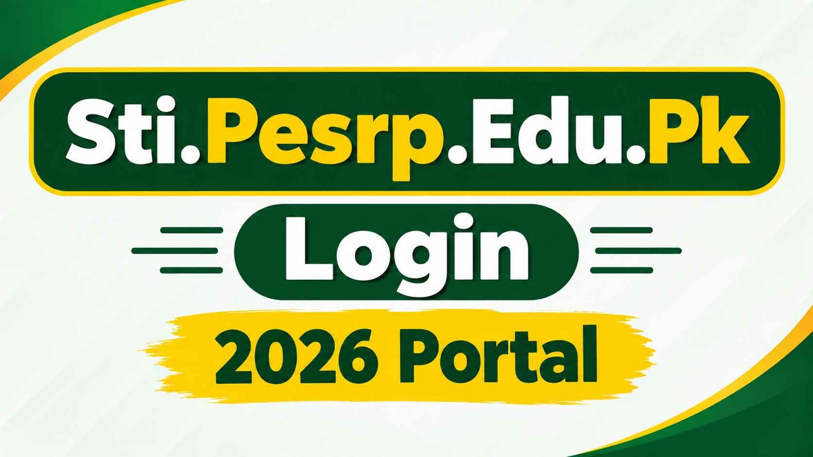 Sti.Pesrp.Edu.Pk Login 2026